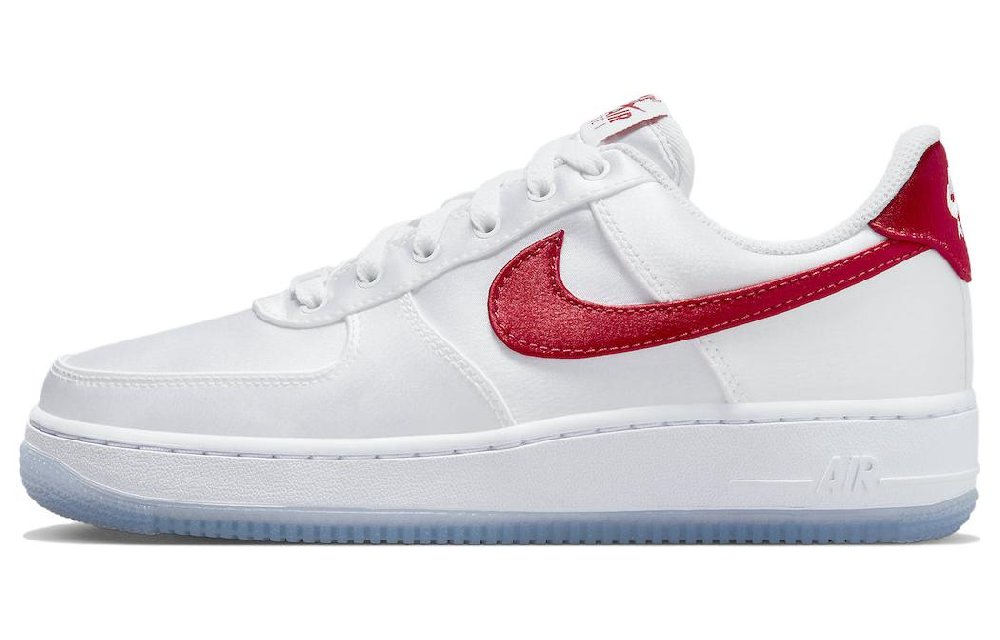 Nike Air Force 1 Low '07 Satin White Varsity Red Women's