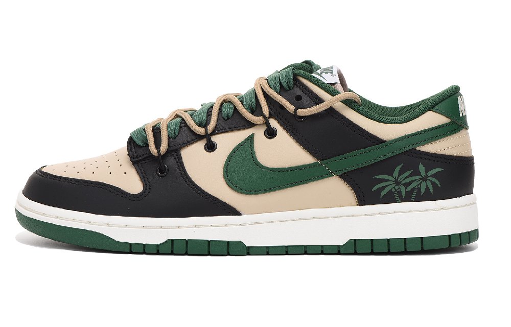 Nike Dunk Low Low-Top Skateboard Shoes Men's Black Green