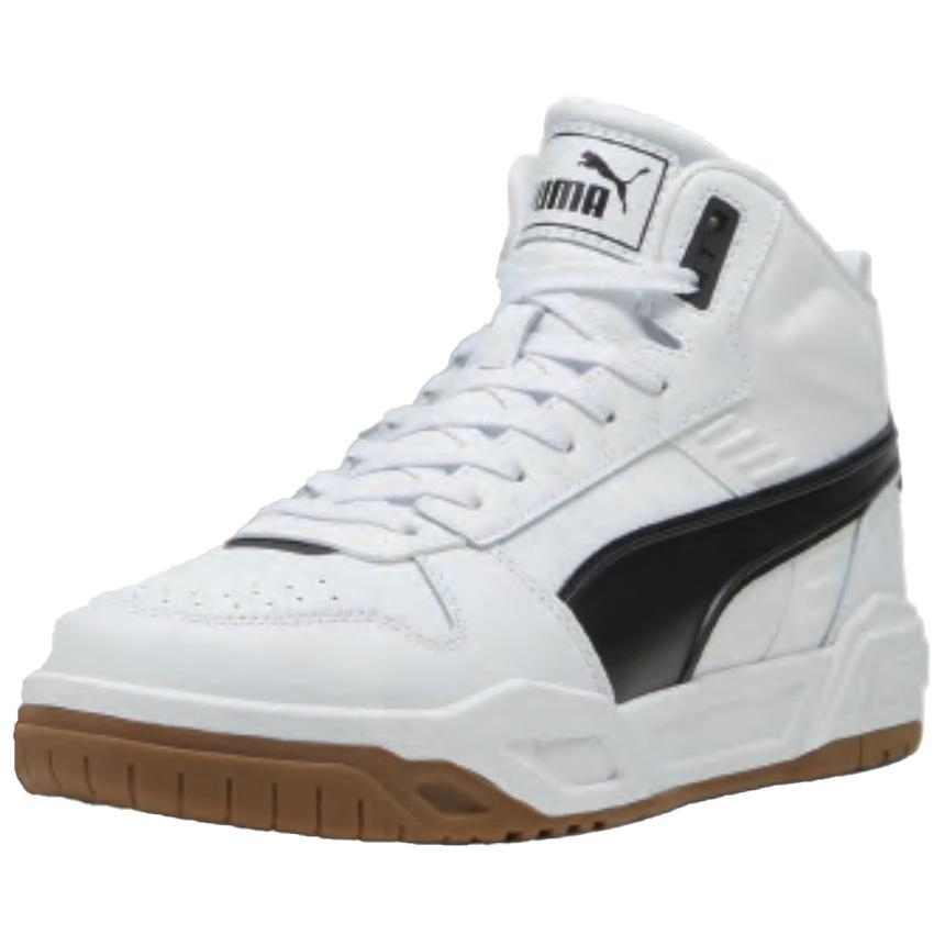 PUMA Anti-Slip Wear-Resistant Mid-Top Skateboard Shoes Unisex White