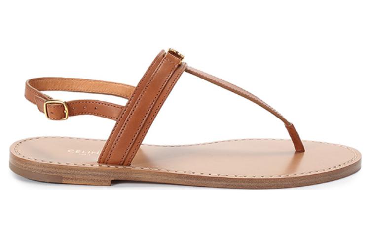 CELINE One Strap Sandals Women's Tawny