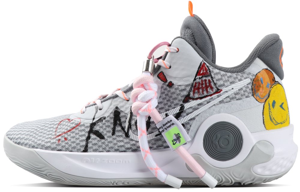 Nike KD Trey 5 IX Shock Absorbers With Slip Resistant Features Low Top Basketball Shoes Men's Gray