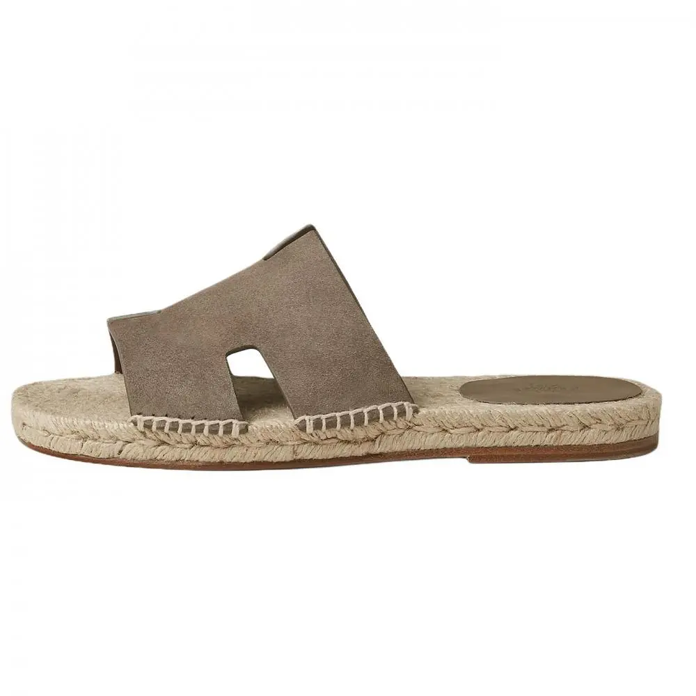 HERMES Antigua Slide Slippers Men's Umber