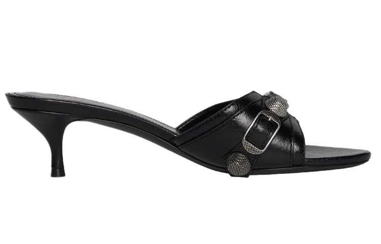 Balenciaga Cagole 50mm Sandals 'Black Arena Lambskin' Women's