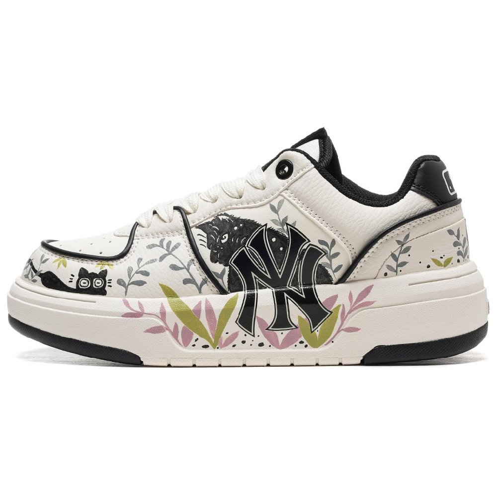 MLB Peekaboo Anti-Slip And Wear-Resistant Water-Resistant Coverage Support Low-Top Casual Shoes Unisex White