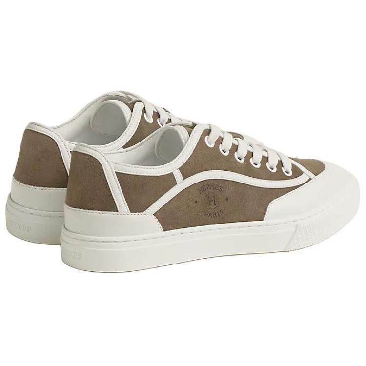 HERMES Get Low Top Skateboard Shoes Women's Brown Green