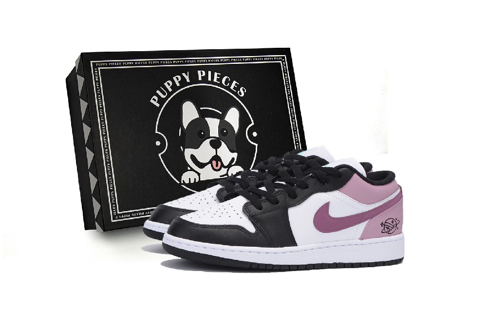 Jordan Air Jordan 1 Vintage Basketball Shoes Women's Low Top Black/Pink