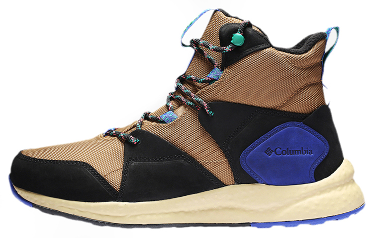 Columbia Anti-Slip Wear-Resistant High-Top Outdoor Shoes Men's Brown Black