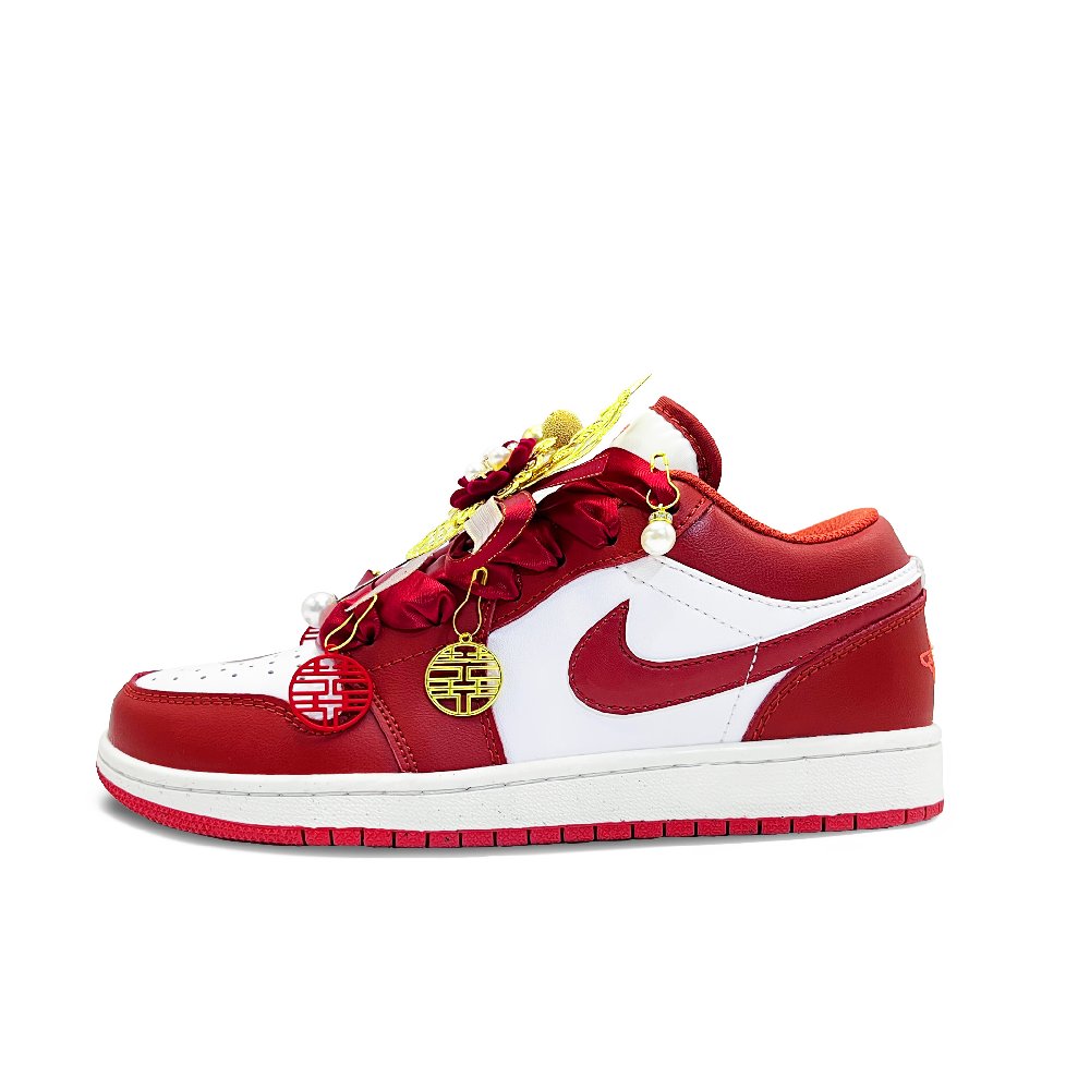 JORDAN Air JORDAN 1 Vintage Basketball Shoes Unisex Low Top White, Red