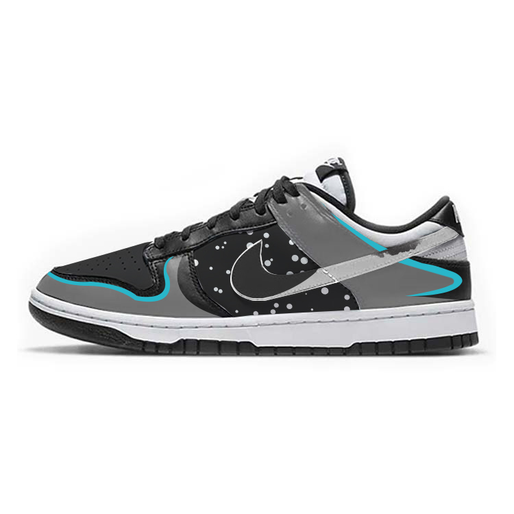 Nike Dunk Profound Universe Frozen Slip-Resistant Low-Top Skateboard Shoes Unisex Black White Gray