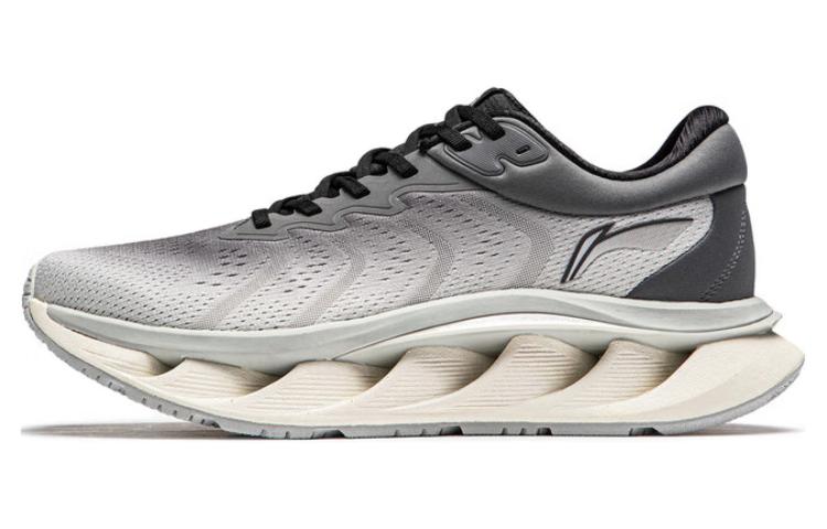 LiNing Abrasion Resistant Low Top Running Shoes Men's Gray Black