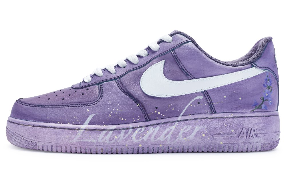 Nike Air Force 1 Skateboard Shoes Men Low-Top White Purple