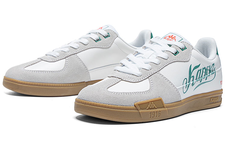 Kappa Low Top Skateboard Shoes Unisex White Gray Green