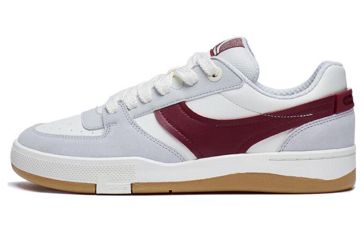 LiNing Zhengrong 92S Cushioning Lightweight Low-Top Skateboard Shoes Men's White Gray Red