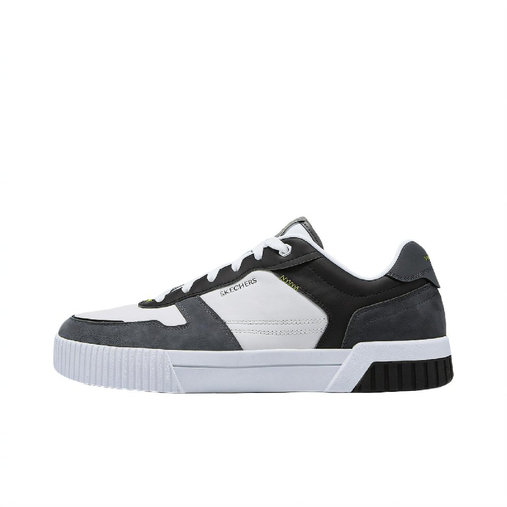 Skechers Court Classics Low Top Skateboard Shoes Men's White Black
