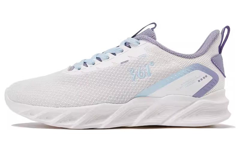 361° Cushioned Slip-Resistant Breathable Low-Top Running Shoes Women's White Purple