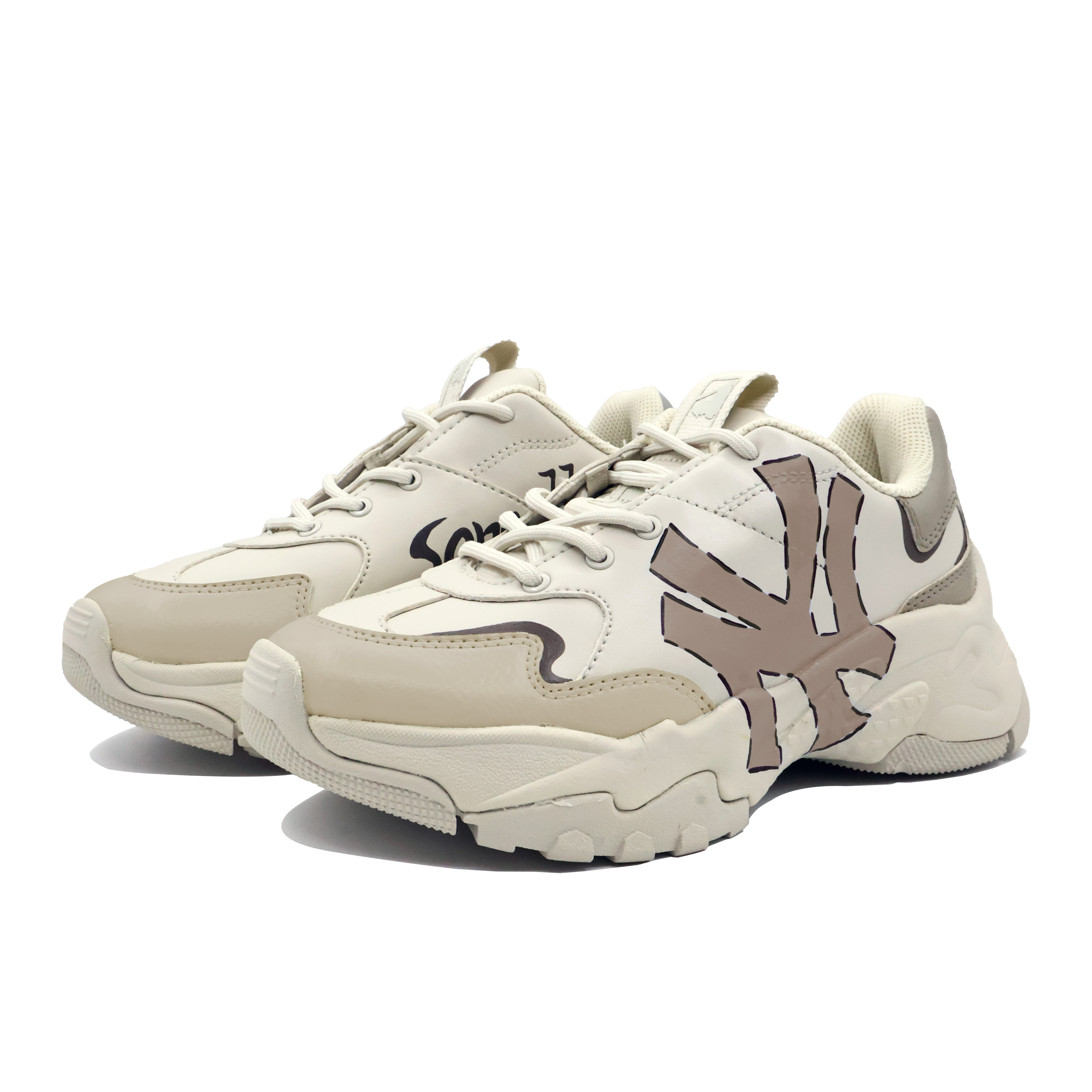MLB Big Ball Chunky Chunky Sneakers Unisex Low-Top Brown