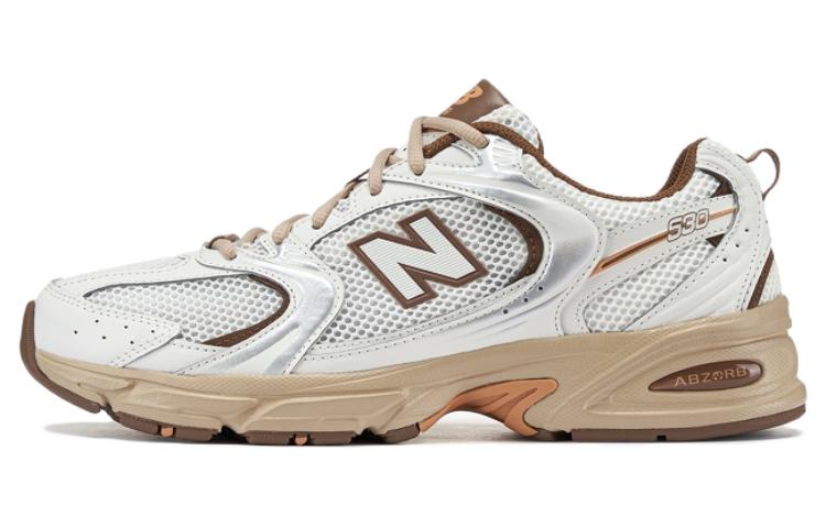New Balance Беговые кроссовки Низкие Белый-коричневый Унисекс