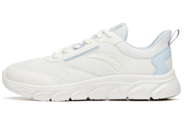 Anta Running Collection Breathable Lightweight Wear Resistant Slip Resistant Low Top Running Shoes Women's White Blue