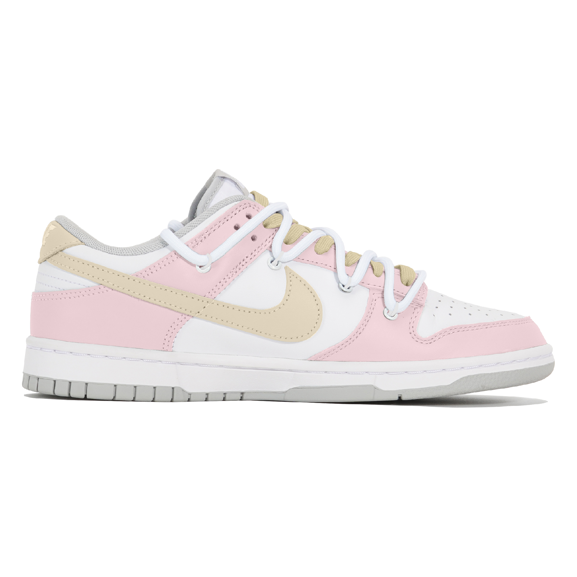Nike Dunk Slip Resistant Low Top Skateboard Shoes Women's White Pink Yellow купить в интернет-магазине Yoocart с быстрой доставкой по России.