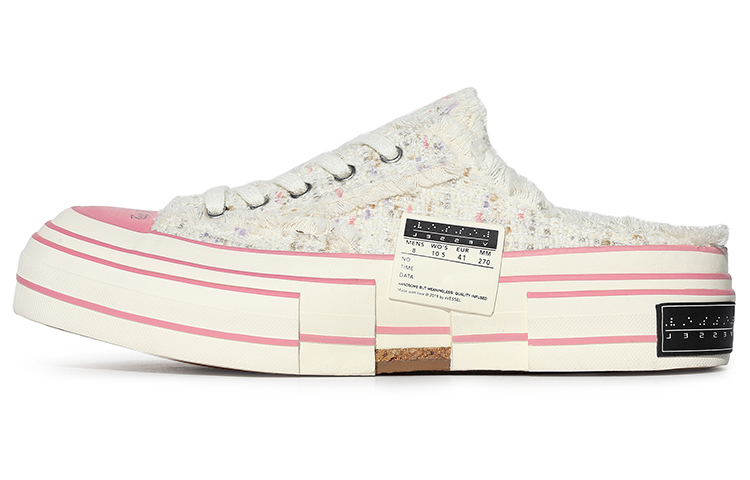 VESSEL Closed Toe Slippers Unisex White Pink