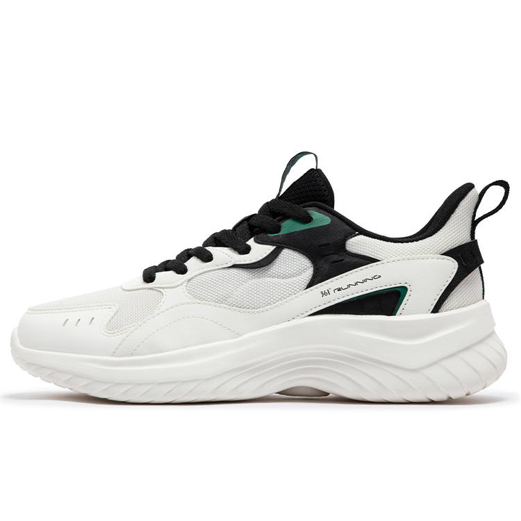 361° Slip Resistant Impact Resistant Low Top Running Shoes Men's Feather White