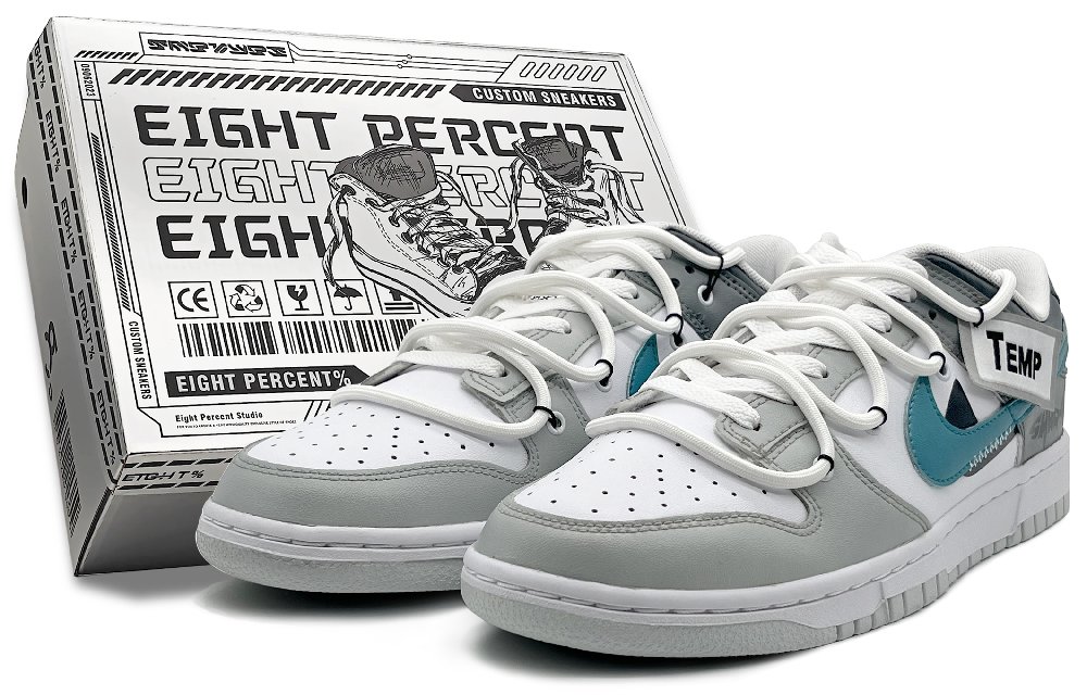 Nike Dunk Low 'Pure Platinum' Slip-Resistant Cushioning Wear-Resistant Low-Top Skateboard Shoes Men's White Blue Gray