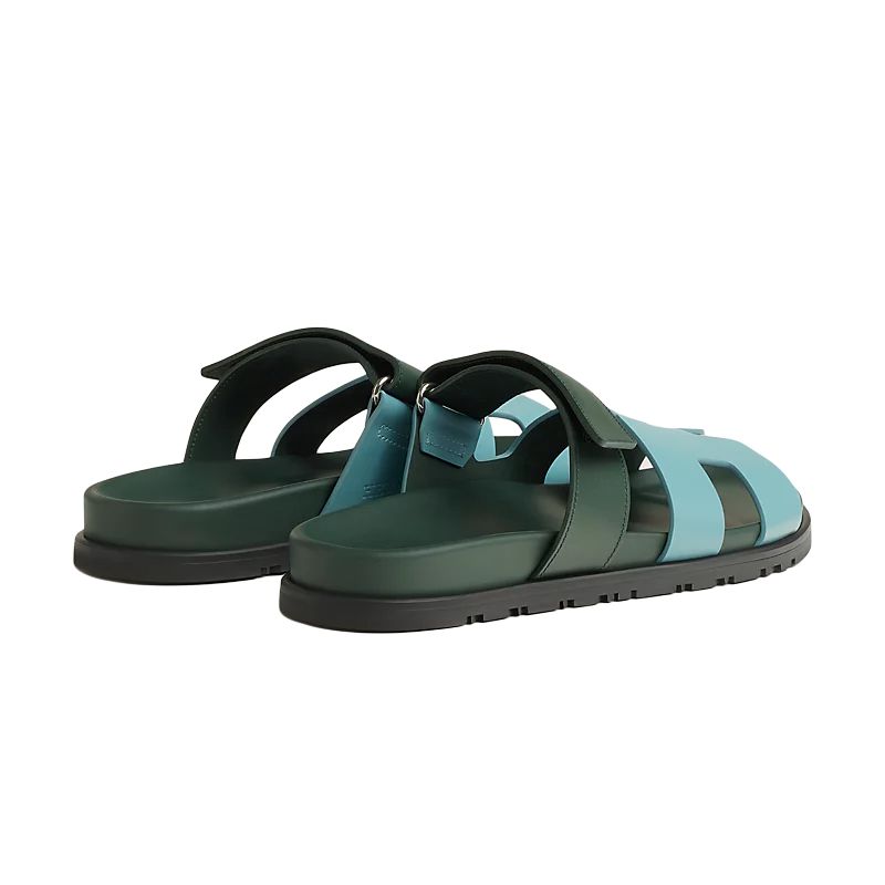 HERMES Chypre Slide Slippers Women's Blue