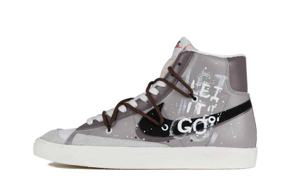 Nike Blazer Vintage Coverage Wear-Resistant High-Top Skateboard Shoes Unisex Black White Gray