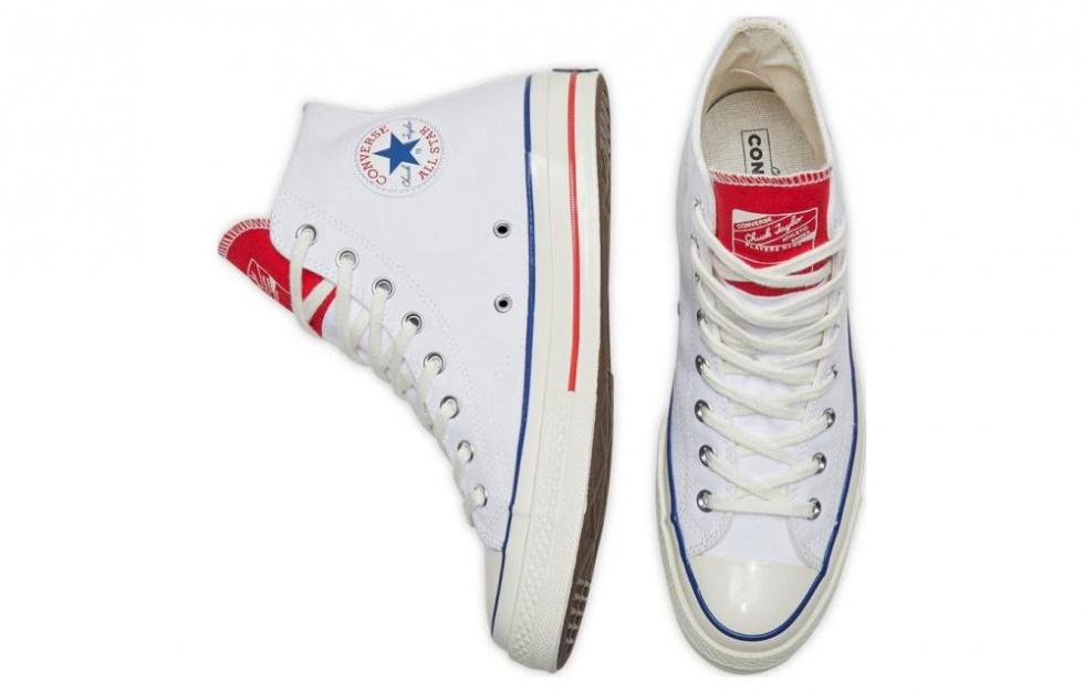 Converse Chuck Taylor All Star 70 Hi Twisted Tongue White Red купить в интернет-магазине Yoocart с быстрой доставкой по России.