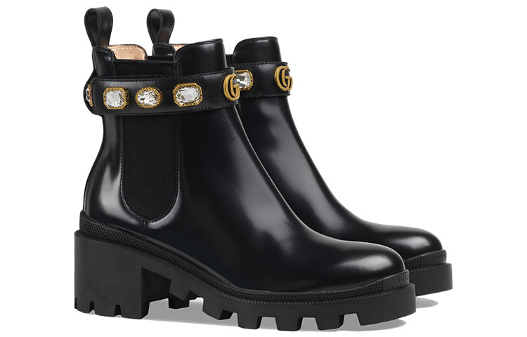 GUCCI Women's Leather Ankle Boot 'Belt Black' Women's купить в интернет-магазине Yoocart с быстрой доставкой по России.