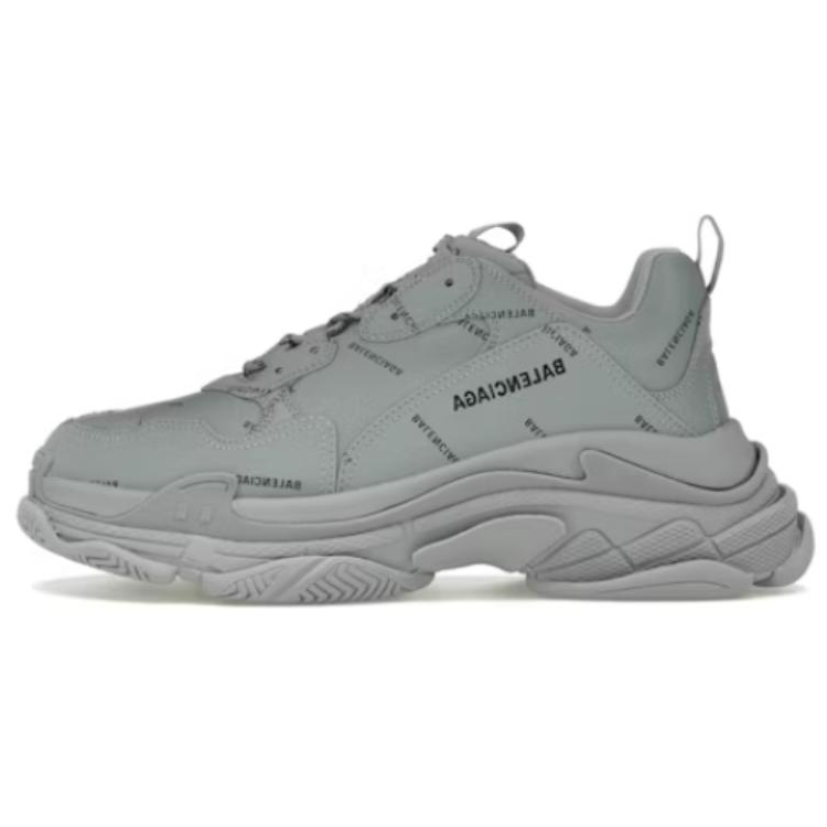 Balenciaga Triple S Low Top Casual Shoes Men's Gray