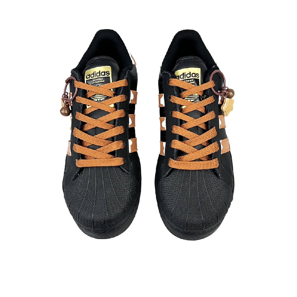 Adidas Originals SUPERSTAR XLG Anti Slip Wear Resistant Low Top Skateboard Shoes Unisex Black Brown