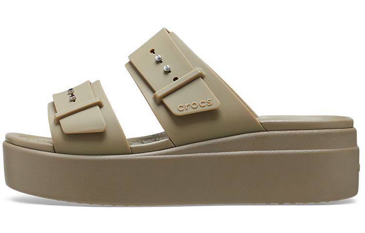 Crocs Brooklyn Low Wedge Sandal 'Beige' Women's