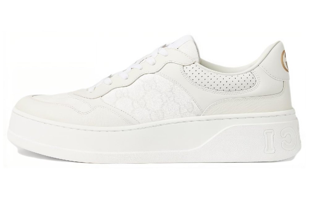 GUCCI Gg Canvas Trainer 'White Grey'