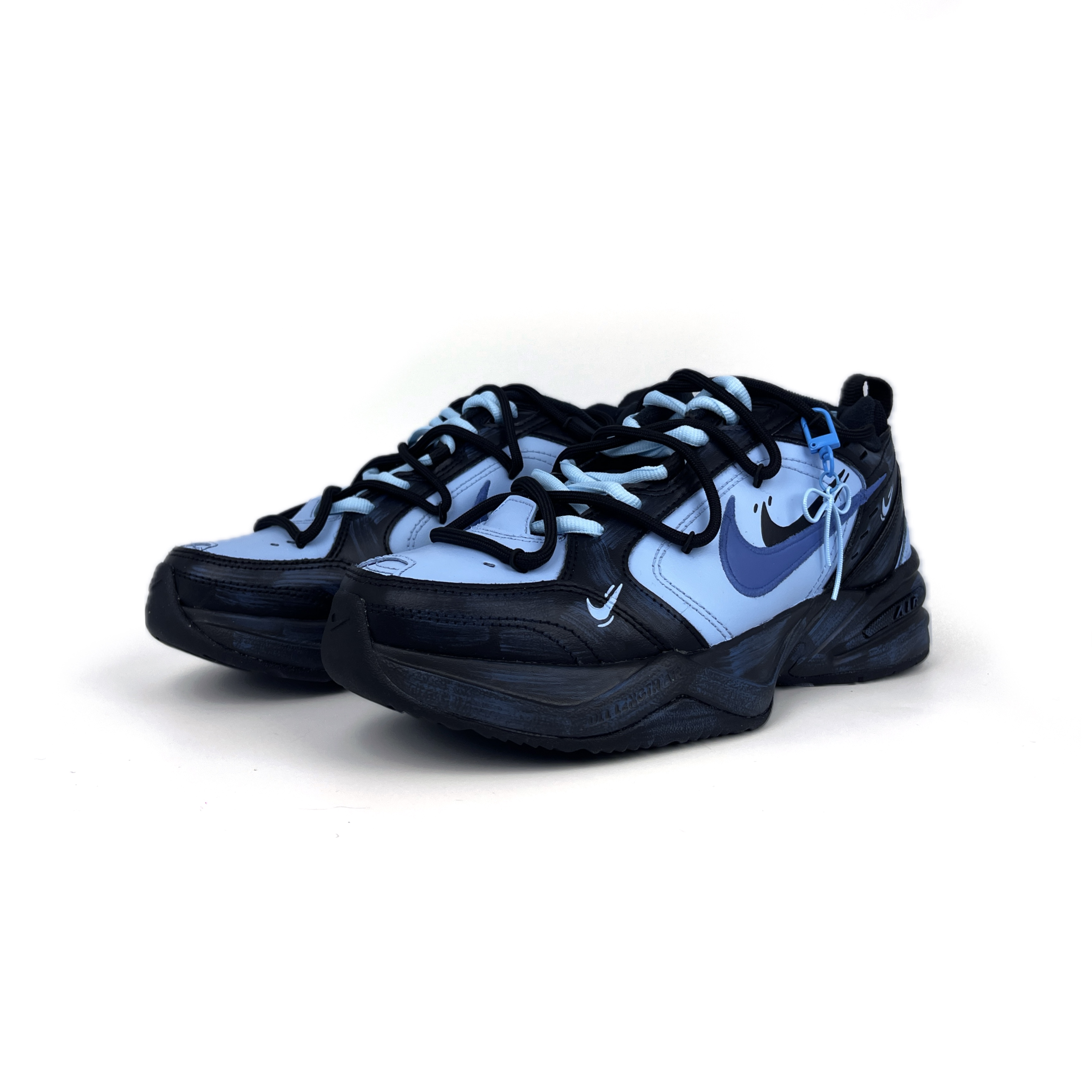 Nike Air Monarch 4 Anti-Slip And Wear-Resistant Lightweight Low-Top Chunky Sneakers Unisex Black Purple купить в интернет-магазине Yoocart с быстрой доставкой по России.