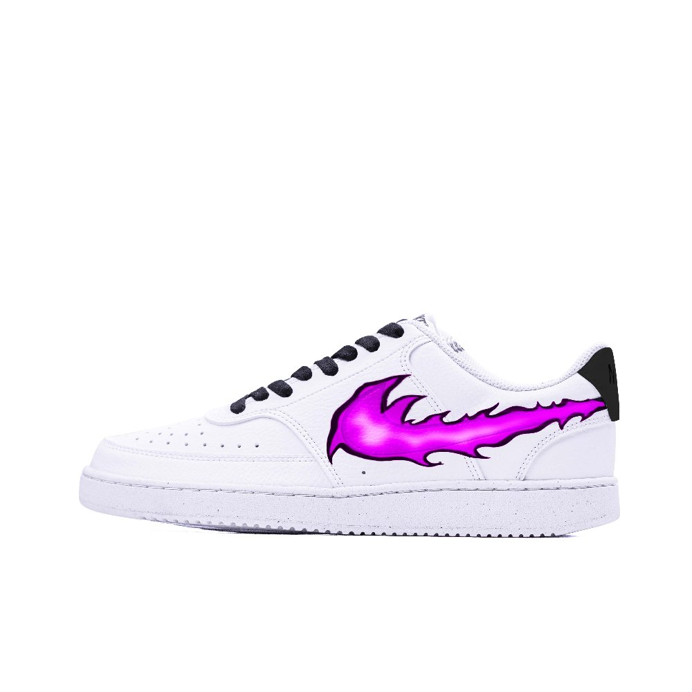 Nike Court Vision 1 Anti-Slip Wear-Resistant Low-Top Skateboard Shoes Men's White Purple