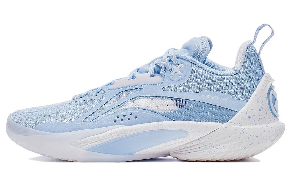 LiNing Speed 10 Shock Absorbers Slip Resistant Abrasion Resistant Breathable Low Top Basketball Shoes Men's Blue