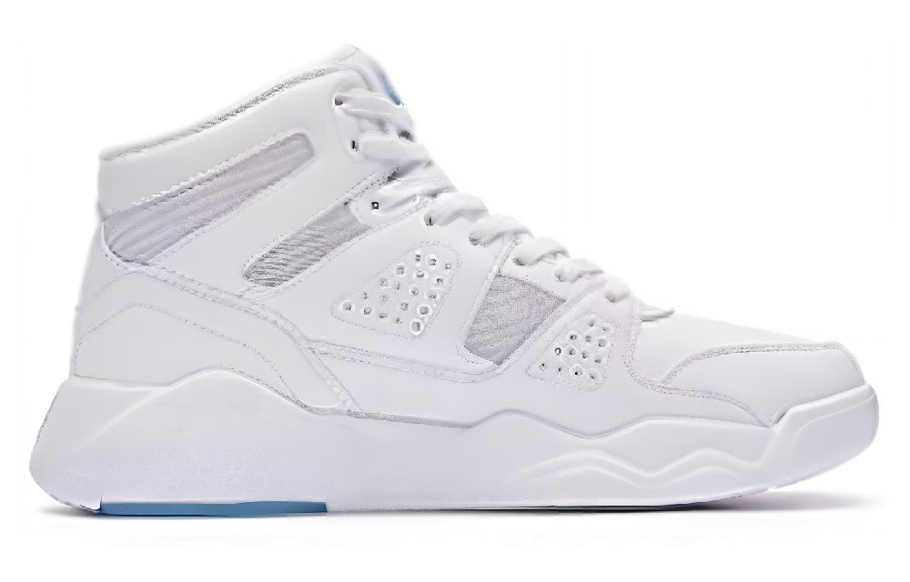 361° Cushioning Wear-Resistant Mid-Top Skateboard Shoes Men's White Blue