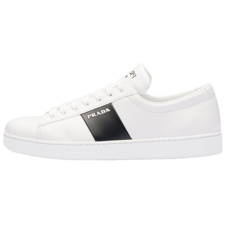 PRADA Low Top Stylish Skateboarding Shoes Men's White