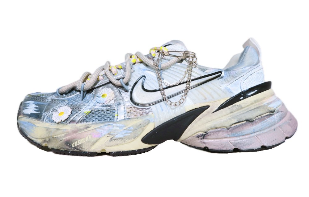 Nike V2K Run Running Shoes Women's Low-Top Yellow, Gray, White