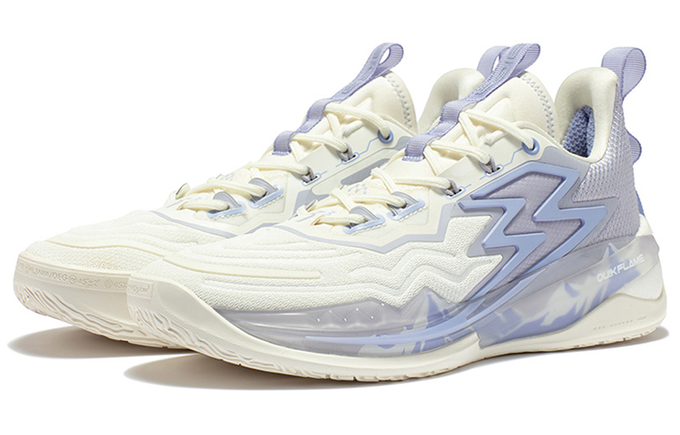 361° Big3 3.0 Pro Basketball Shoes Men Low-Top Feather White/Iris