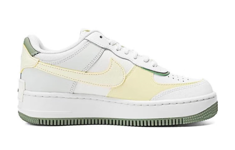 Nike Air Force 1 Anti-Slip Wear-Resistant Low-Top Skateboard Shoes Women's White Green