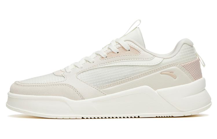 Anta Rubber Bullet Anti Slip Wear Resistant Low Top Skateboard Shoes Women's White Gray Pink