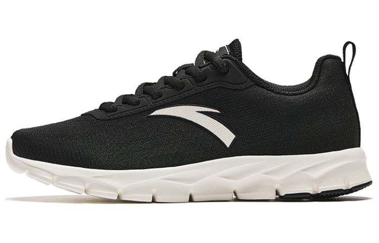 Anta Abrasion Resistant Low top Running Shoes Women's Black White