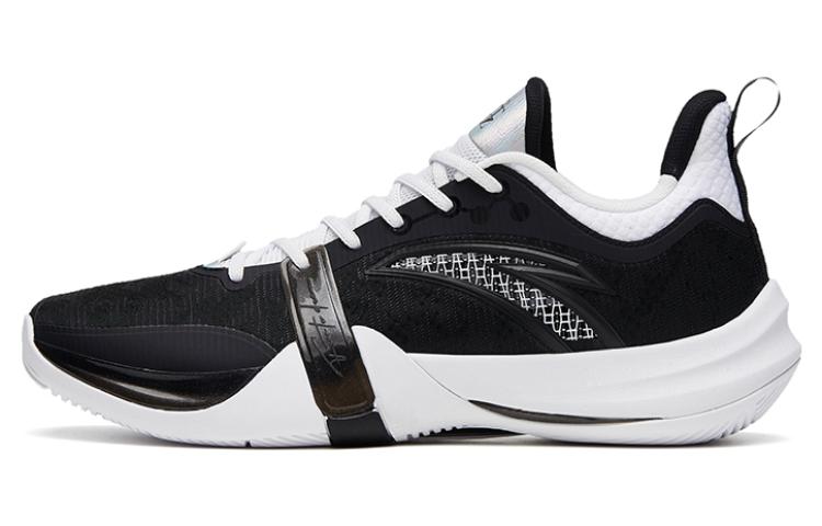 Anta Lighthearted 4 Team Cushioning Anti-Slip And Wear-Resistant Low-Top Basketball Shoes Men's Black White