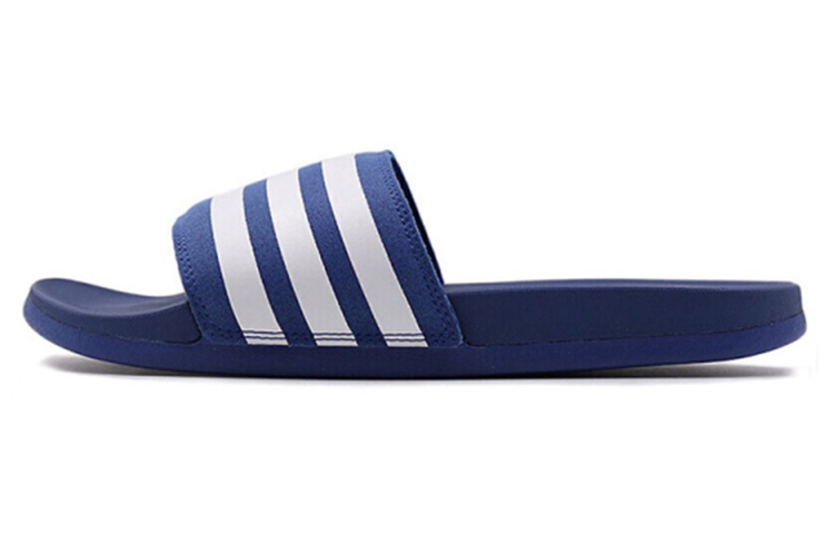 Adidas Adilette Rubber Sole Slip-Resistant Slide Slippers Unisex Blue White