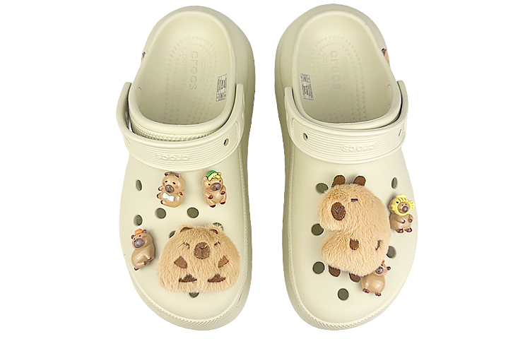 Crocs Crush Clog Clogs Unisex White Brown