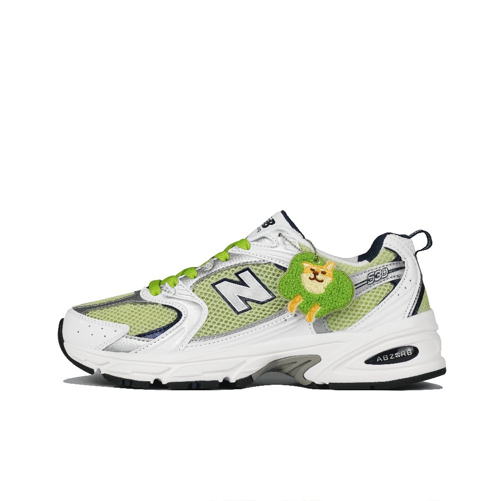 New Balance NB 530 Abrasion Resistant Low Top Running Shoes Unisex White Green