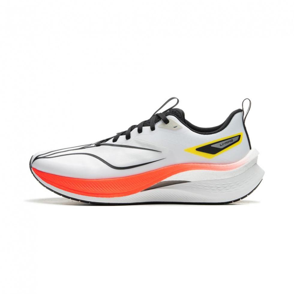 LiNing Red Hare 7 Pro Cushioning Slip Resistant Low Top Running Shoes Unisex White Orange