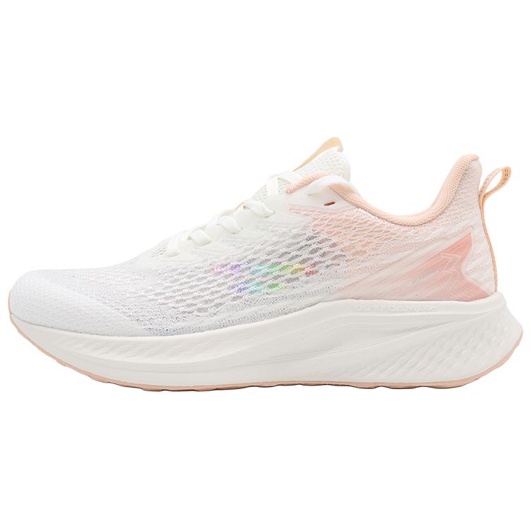 361° Wear resistant, Lightweight, Breathable, And Non slip. Low Top Running Shoes Women's White Pink